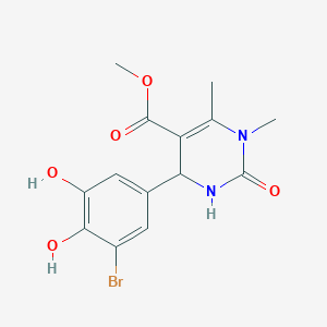 molecular formula C14H15BrN2O5 B4059933 1,6-二甲基-4-(3-溴-4,5-二羟基苯基)-2-氧代-1,2,3,4-四氢-5-嘧啶甲酸甲酯 