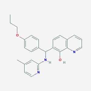 molecular formula C25H25N3O2 B4059954 7-[[(4-methyl-2-pyridinyl)amino](4-propoxyphenyl)methyl]-8-quinolinol 