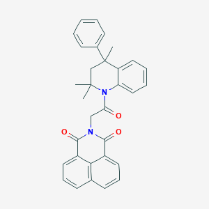 molecular formula C32H28N2O3 B405996 2-[2-oxo-2-(2,2,4-trimethyl-4-phenyl-3H-quinolin-1-yl)ethyl]benzo[de]isoquinoline-1,3-dione CAS No. 304872-33-1