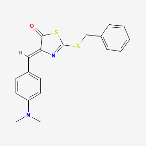 molecular formula C19H18N2OS2 B4059963 2-(benzylthio)-4-[4-(dimethylamino)benzylidene]-1,3-thiazol-5(4H)-one 