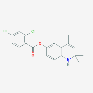 molecular formula C19H17Cl2NO2 B405998 2,2,4-Trimethyl-1,2-dihydro-6-quinolinyl 2,4-dichlorobenzoate CAS No. 331973-45-6