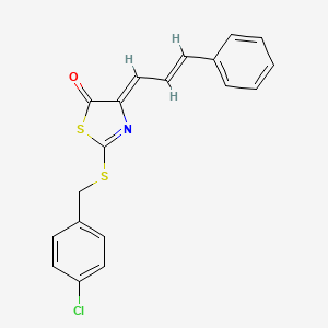 2-[(4-chlorobenzyl)thio]-4-(3-phenyl-2-propen-1-ylidene)-1,3-thiazol-5(4H)-one