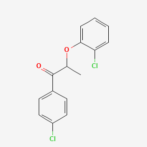 molecular formula C15H12Cl2O2 B4059998 2-(2-氯苯氧基)-1-(4-氯苯基)-1-丙酮 