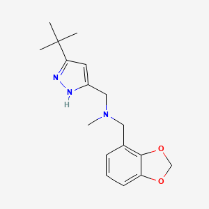 (1,3-benzodioxol-4-ylmethyl)[(3-tert-butyl-1H-pyrazol-5-yl)methyl]methylamine