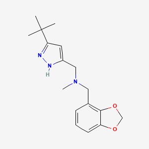 molecular formula C17H23N3O2 B4060007 (1,3-苯并二氧杂环-4-基甲基)[(3-叔丁基-1H-吡唑-5-基)甲基]甲基胺 