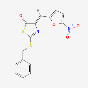 2-(benzylthio)-4-[(5-nitro-2-furyl)methylene]-1,3-thiazol-5(4H)-one