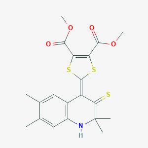 dimethyl 2-(2,2,6,7-tetramethyl-3-thioxo-2,3-dihydroquinolin-4(1H)-ylidene)-1,3-dithiole-4,5-dicarboxylate