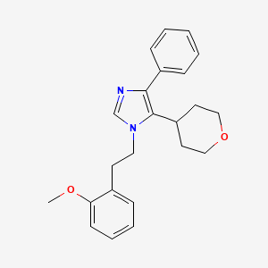 molecular formula C23H26N2O2 B4060058 1-[2-(2-methoxyphenyl)ethyl]-4-phenyl-5-(tetrahydro-2H-pyran-4-yl)-1H-imidazole 
