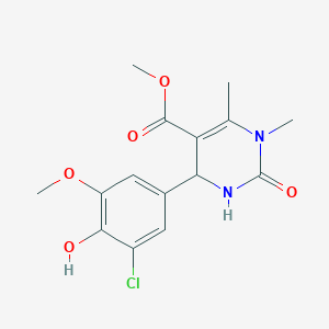 methyl 4-(3-chloro-4-hydroxy-5-methoxyphenyl)-1,6-dimethyl-2-oxo-1,2,3,4-tetrahydro-5-pyrimidinecarboxylate