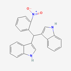 molecular formula C23H17N3O2 B4060069 3,3'-[(2-nitrophenyl)methylene]bis-1H-indole 