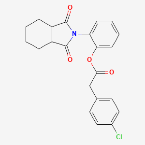 molecular formula C22H20ClNO4 B4060070 2-(1,3-二氧代八氢-2H-异吲哚-2-基)苯基(4-氯苯基)乙酸酯 