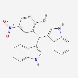 molecular formula C23H17N3O3 B4060077 2-(di-1H-indol-3-ylmethyl)-4-nitrophenol 