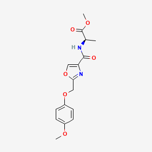 methyl N-({2-[(4-methoxyphenoxy)methyl]-1,3-oxazol-4-yl}carbonyl)-D-alaninate