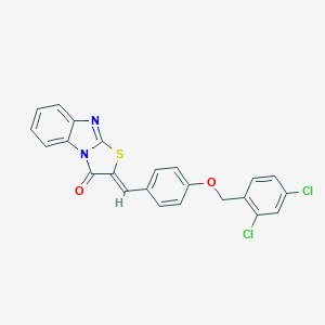 molecular formula C23H14Cl2N2O2S B406008 2-{4-[(2,4-dichlorobenzyl)oxy]benzylidene}[1,3]thiazolo[3,2-a]benzimidazol-3(2H)-one 