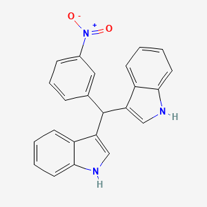 molecular formula C23H17N3O2 B4060089 3,3'-[(3-硝基苯基)亚甲基]双-1H-吲哚 