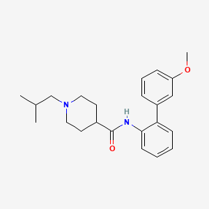 molecular formula C23H30N2O2 B4060097 1-异丁基-N-(3'-甲氧基-2-联苯基)-4-哌啶甲酰胺 