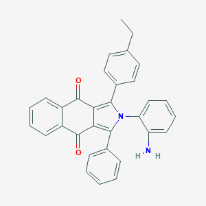 molecular formula C32H24N2O2 B406010 2-(2-aminophenyl)-1-(4-ethylphenyl)-3-phenyl-2H-benzo[f]isoindole-4,9-dione CAS No. 331973-93-4