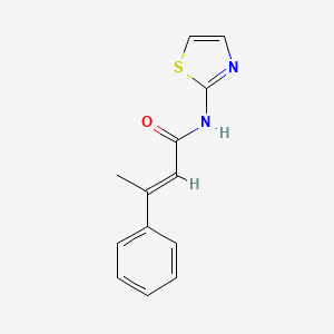 molecular formula C13H12N2OS B4060111 3-phenyl-N-1,3-thiazol-2-yl-2-butenamide 