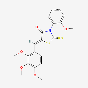 3-(2-methoxyphenyl)-2-thioxo-5-(2,3,4-trimethoxybenzylidene)-1,3-thiazolidin-4-one