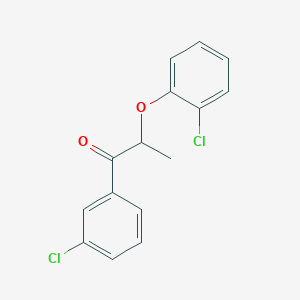 molecular formula C15H12Cl2O2 B4060135 2-(2-chlorophenoxy)-1-(3-chlorophenyl)-1-propanone 