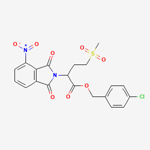 molecular formula C20H17ClN2O8S B4060143 4-chlorobenzyl 4-(methylsulfonyl)-2-(4-nitro-1,3-dioxo-1,3-dihydro-2H-isoindol-2-yl)butanoate 