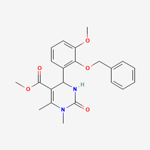 methyl 4-[2-(benzyloxy)-3-methoxyphenyl]-1,6-dimethyl-2-oxo-1,2,3,4-tetrahydro-5-pyrimidinecarboxylate