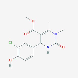 methyl 4-(3-chloro-4-hydroxyphenyl)-1,6-dimethyl-2-oxo-1,2,3,4-tetrahydro-5-pyrimidinecarboxylate