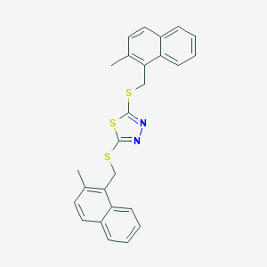 molecular formula C26H22N2S3 B406016 2,5-Bis{[(2-methyl-1-naphthyl)methyl]sulfanyl}-1,3,4-thiadiazole 