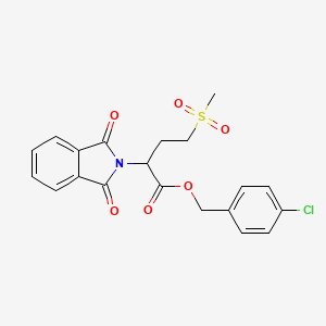 molecular formula C20H18ClNO6S B4060163 4-chlorobenzyl 2-(1,3-dioxo-1,3-dihydro-2H-isoindol-2-yl)-4-(methylsulfonyl)butanoate 