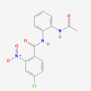 molecular formula C15H12ClN3O4 B4060172 N-[2-(acetylamino)phenyl]-4-chloro-2-nitrobenzamide 