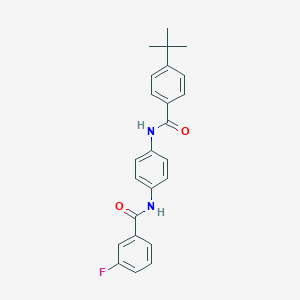 molecular formula C24H23FN2O2 B406020 N-{4-[(4-tert-butylbenzoyl)amino]phenyl}-3-fluorobenzamide 