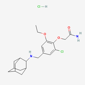 molecular formula C21H30Cl2N2O3 B4060213 2-{4-[(2-金刚烷基氨基)甲基]-2-氯-6-乙氧基苯氧基}乙酰胺盐酸盐 