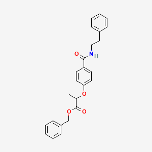 molecular formula C25H25NO4 B4060222 2-(4-{[(2-苯乙基)氨基]羰基}苯氧基)丙酸苄酯 