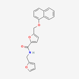 molecular formula C21H17NO4 B4060231 N-(2-furylmethyl)-5-[(1-naphthyloxy)methyl]-2-furamide 