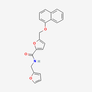 molecular formula C21H17NO4 B4060231 N-(2-呋喃甲基)-5-[(1-萘氧基)甲基]-2-呋喃酰胺 