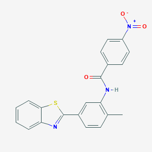 molecular formula C21H15N3O3S B406024 N-[5-(1,3-benzothiazol-2-yl)-2-methylphenyl]-4-nitrobenzamide 