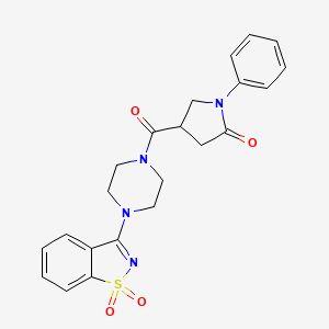 4-{[4-(1,1-dioxido-1,2-benzisothiazol-3-yl)-1-piperazinyl]carbonyl}-1-phenyl-2-pyrrolidinone