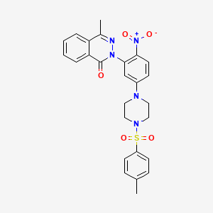 molecular formula C26H25N5O5S B4060260 4-methyl-2-(5-{4-[(4-methylphenyl)sulfonyl]-1-piperazinyl}-2-nitrophenyl)-1(2H)-phthalazinone 