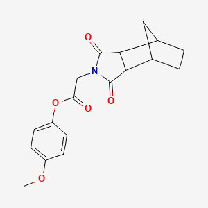 molecular formula C18H19NO5 B4060269 4-methoxyphenyl (3,5-dioxo-4-azatricyclo[5.2.1.0~2,6~]dec-4-yl)acetate 