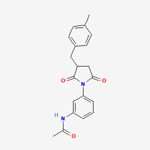 N-{3-[3-(4-methylbenzyl)-2,5-dioxo-1-pyrrolidinyl]phenyl}acetamide