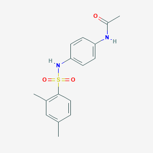 molecular formula C16H18N2O3S B406030 N-(4-{[(2,4-dimethylphenyl)sulfonyl]amino}phenyl)acetamide CAS No. 406473-37-8