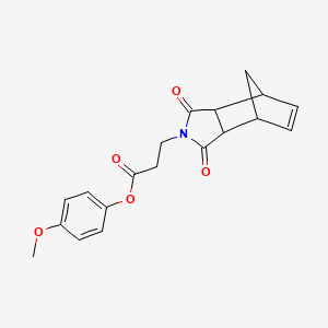 molecular formula C19H19NO5 B4060305 4-甲氧基苯基 3-(3,5-二氧代-4-氮杂三环[5.2.1.0~2,6~]癸-8-烯-4-基)丙酸酯 