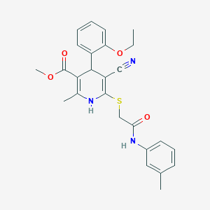 molecular formula C26H27N3O4S B4060311 5-氰基-4-(2-乙氧基苯基)-2-甲基-6-({2-[(3-甲基苯基)氨基]-2-氧代乙基}硫代)-1,4-二氢-3-吡啶甲酸甲酯 