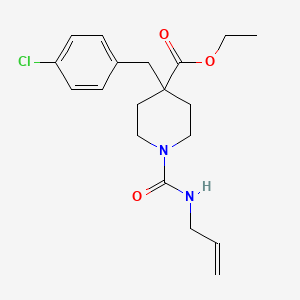 molecular formula C19H25ClN2O3 B4060316 ethyl 1-[(allylamino)carbonyl]-4-(4-chlorobenzyl)-4-piperidinecarboxylate 