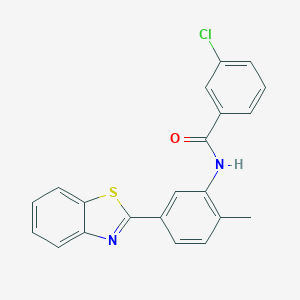 N-[5-(1,3-benzothiazol-2-yl)-2-methylphenyl]-3-chlorobenzamide
