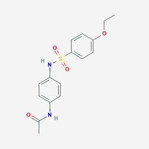 molecular formula C16H18N2O4S B406035 N-(4-{[(4-ethoxyphenyl)sulfonyl]amino}phenyl)acetamide 