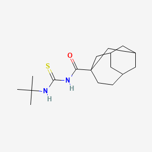 molecular formula C17H28N2OS B4060368 N-[(tert-butylamino)carbonothioyl]tricyclo[4.3.1.1~3,8~]undecane-3-carboxamide 