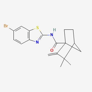 N-(6-bromo-1,3-benzothiazol-2-yl)-3,3-dimethyl-2-methylenebicyclo[2.2.1]heptane-1-carboxamide