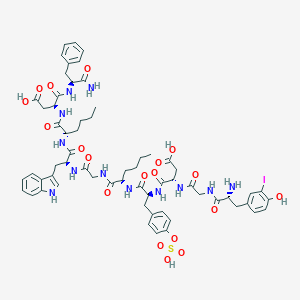 molecular formula C62H77IN12O19S B040604 Cholecystokinin (26-33), I-tyr-gly-nle(28,31)- CAS No. 118688-24-7