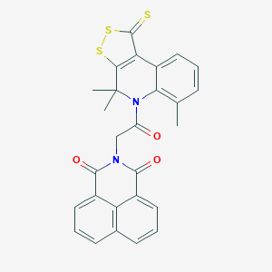 2-[2-Oxo-2-(4,4,6-trimethyl-1-sulfanylidenedithiolo[3,4-c]quinolin-5-yl)ethyl]benzo[de]isoquinoline-1,3-dione